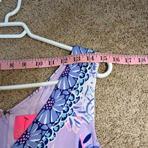 Lilly Pulitzer Donna Romper / Dress Galaxy Blue Pink Size 12 - Picture 8 of 8
